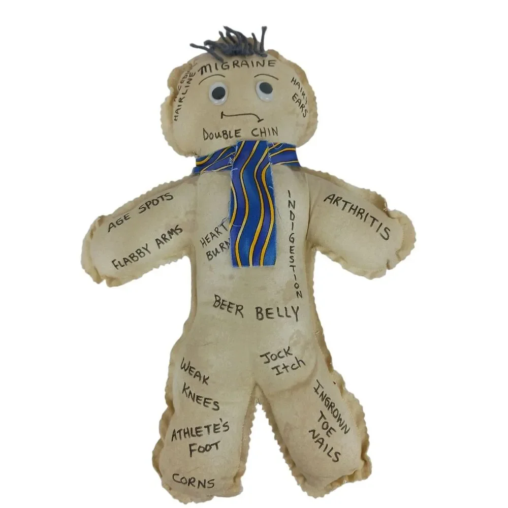 Over The Hill Voodoo Doll Handmade  Humorous Gag Gift Old Age Remedy